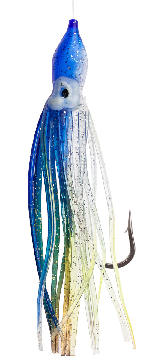 ProfiBlinker Octopus Paternoster Größe 5cm laser-blau / 3er Pack 