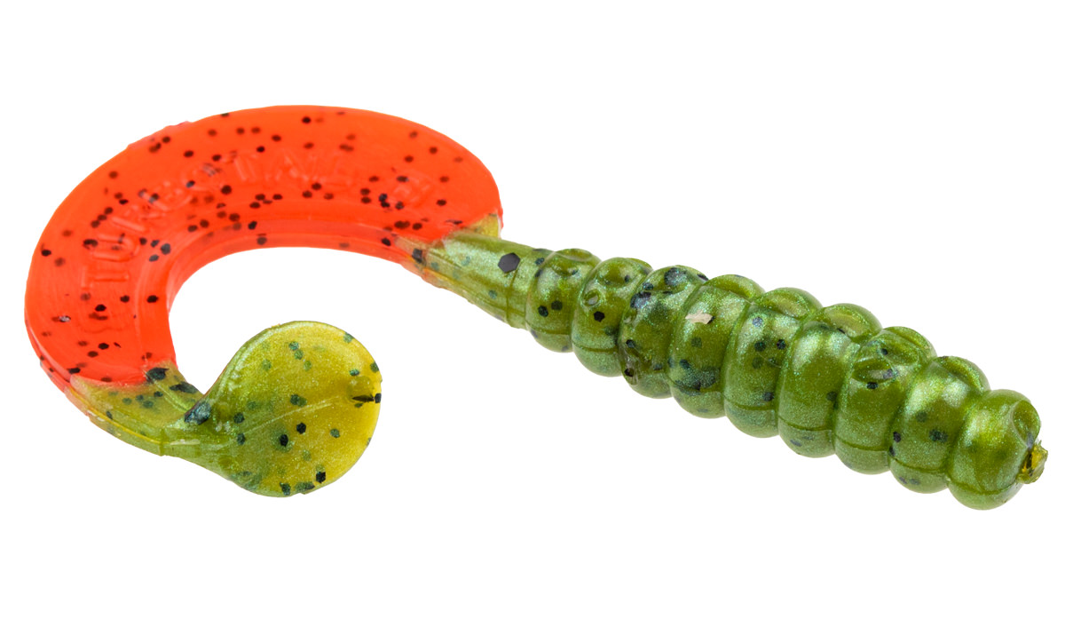 ProfiBlinker Turbotail Größe A/0 3cm Raubfisch-Grün / 125er Pack 