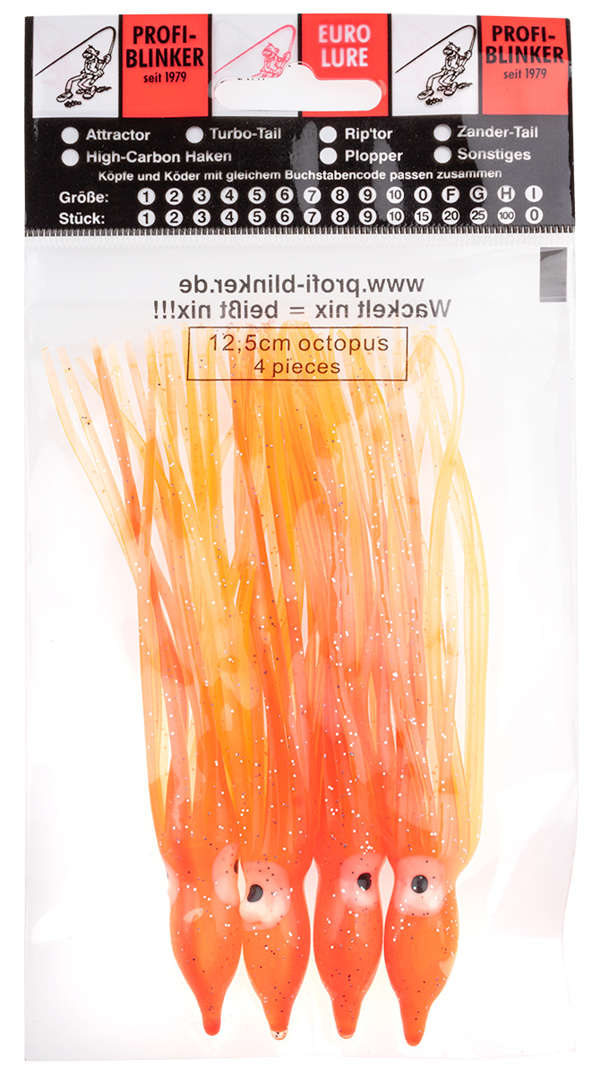ProfiBlinker Octopus Größe 12,5cm feuer-rot / 4er Pack 