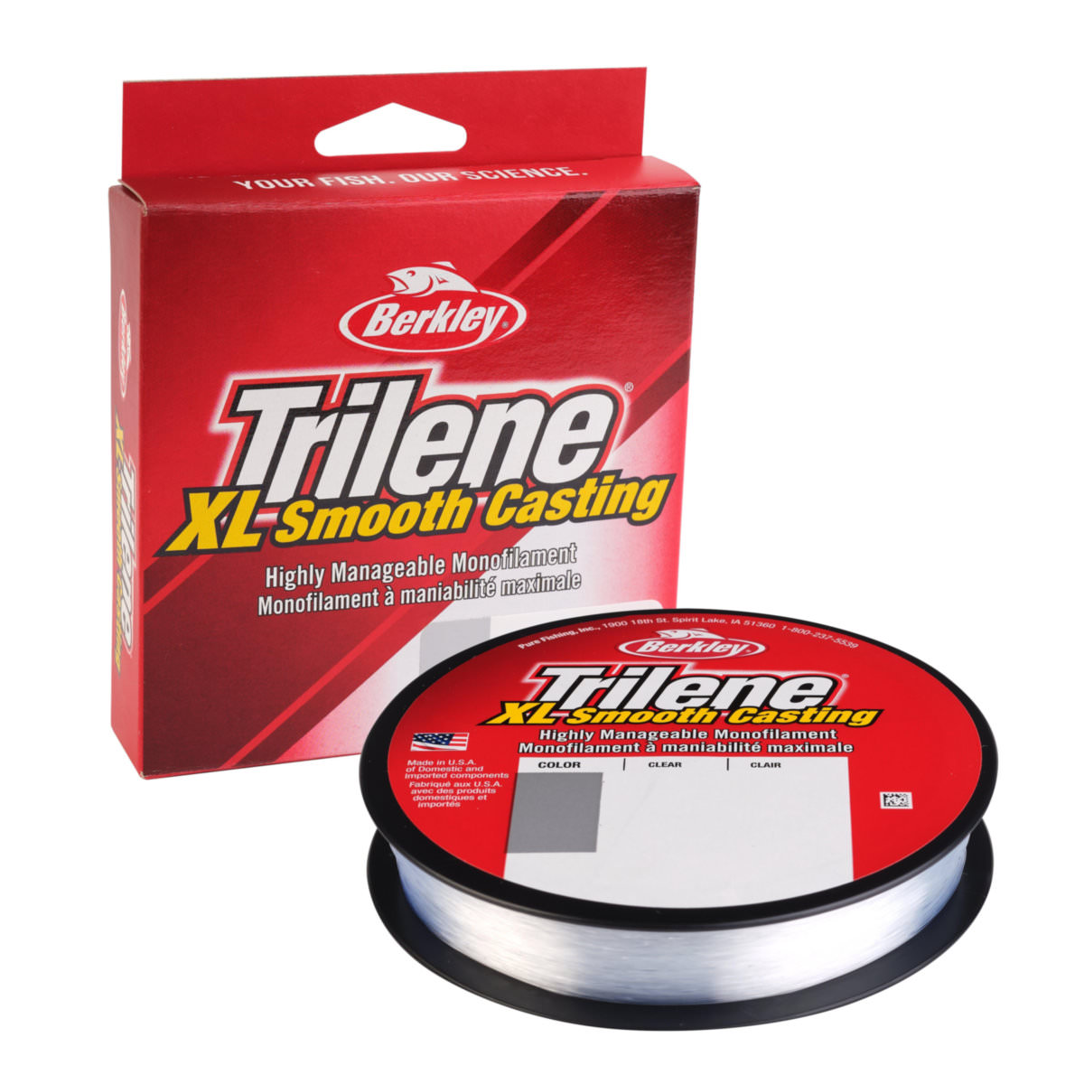 Berkley Trilene® XL monofile Schnur Klar, 0,32 mm, 8,5 kg, Länge 270 m 