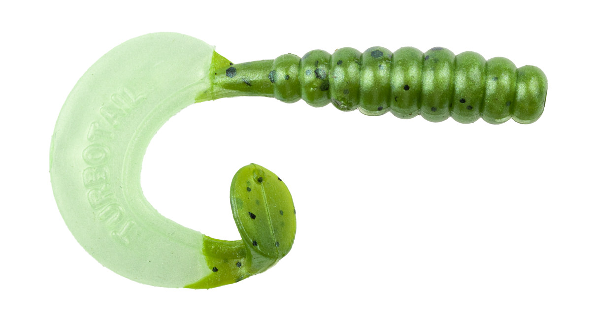 ProfiBlinker Turbotail Größe A/0 3cm Raubfisch-Grün / Mint / 1000er Pack 