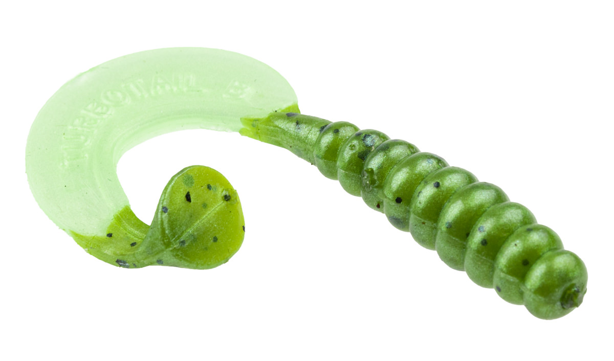 ProfiBlinker Turbotail Größe A/0 3cm Raubfisch-Grün / Mint / 1000er Pack 