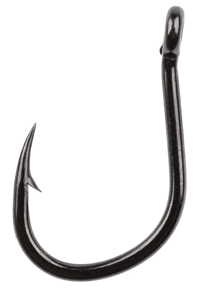 ProfiBlinker High-Carbon Rundbogen Karpfen-Haken mit Öhr Titan / Größe 8 / 10er Pack 