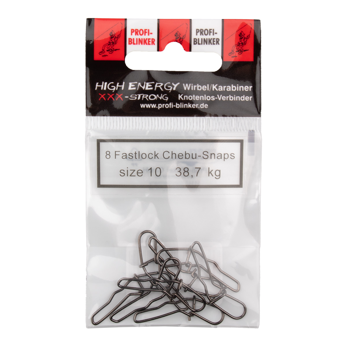 ProfiBlinker Fastlock Cheburashka Snap / Größe 10 / Tragkraft 38,7 kg / 8er Pack 