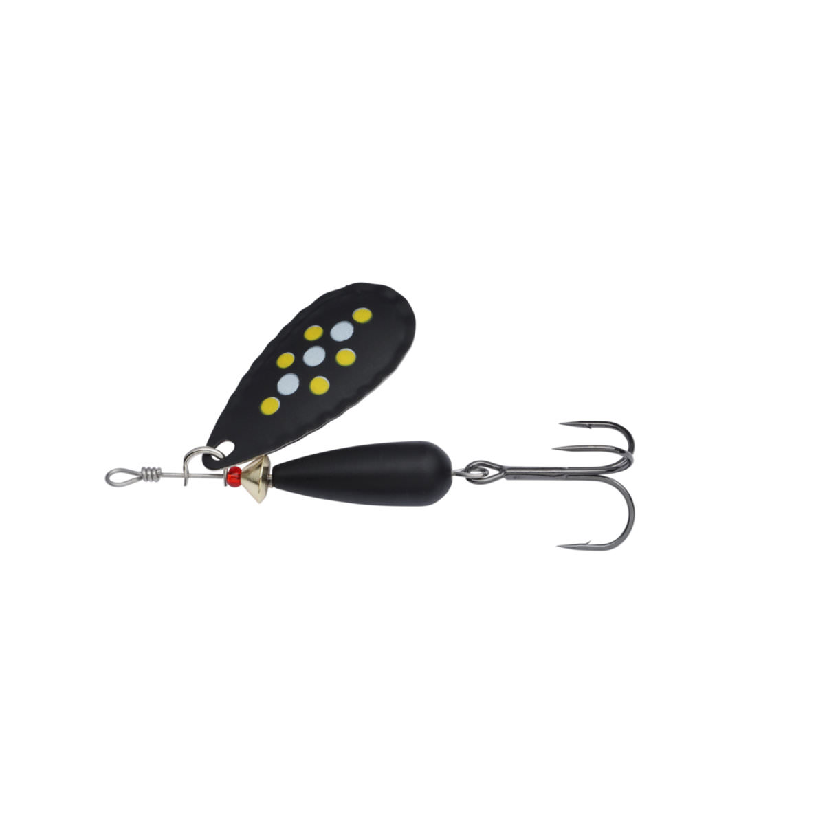 Abu Garcia Droppen Spinners Blade Baits Zilver/Black Marks, Hakengröße 4, 4,6 cm, Lauftiefe 0,5 m-2,5 m, 8 g